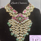 Jadau kundan Lotus Pendant waterfall, Luvih Couture