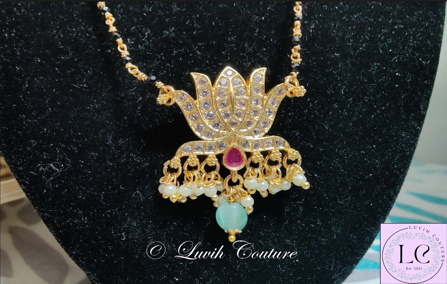 Lotus Mangalsutra Locket, Luvih Couture
