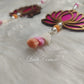 Lotus Wall Hangings Pink Color Decoration Side View, Luvih Couture
