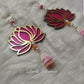 Lotus Wall Hangings Pink Color Decoration Front View, Luvih Couture