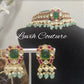 Carved Stone Jadau Kundan Necklace Set Luvih Couture
