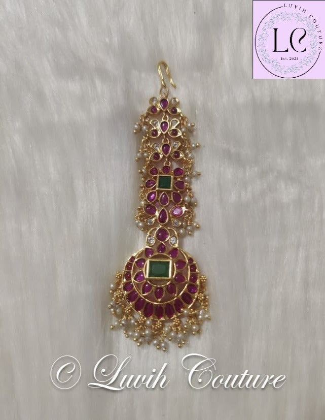Kemp Papadi billa/ Maang tikka for kids, girls, teens , women, Hair Accessories, Luvih Couture