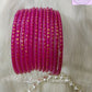 Magenta Glass Bangles Restocked Rund Dots & Sparkles for girls, Teens and Women