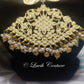 Jadau Kundan Mango Necklace or Floral Mango Mala or Mango Haram Pendant Back side  for girls, Teens, Women