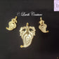 Jadau Kundan Mango pendant set back side, Luvih Couture