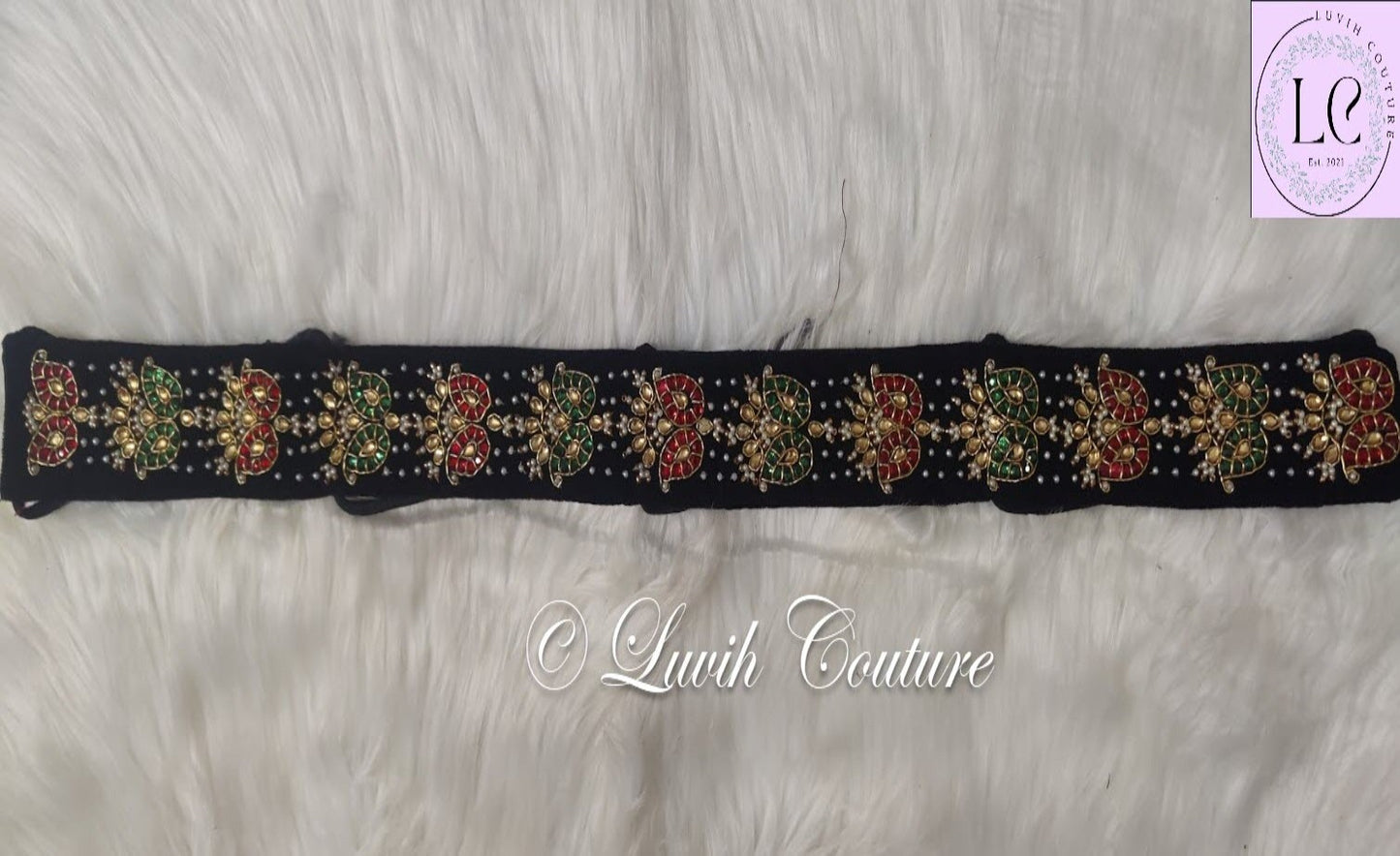 Mango Velvet Maggam work Jada for Kids or women, Luvih Couture