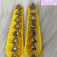 Mango Yellow Silk Thread Hair Clips Triangle Design for  kids, Luvih Couture