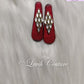 Maroon Rhombus Silk Thread Hair Clips  for kids, Girls, Teens, Women, Luvih Couture