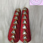 Maroon Silk Thread Hair Clips Triangle Design for  kids, Luvih Couture