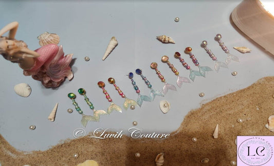 Mermaid Earrings All Colors Luvih Couture