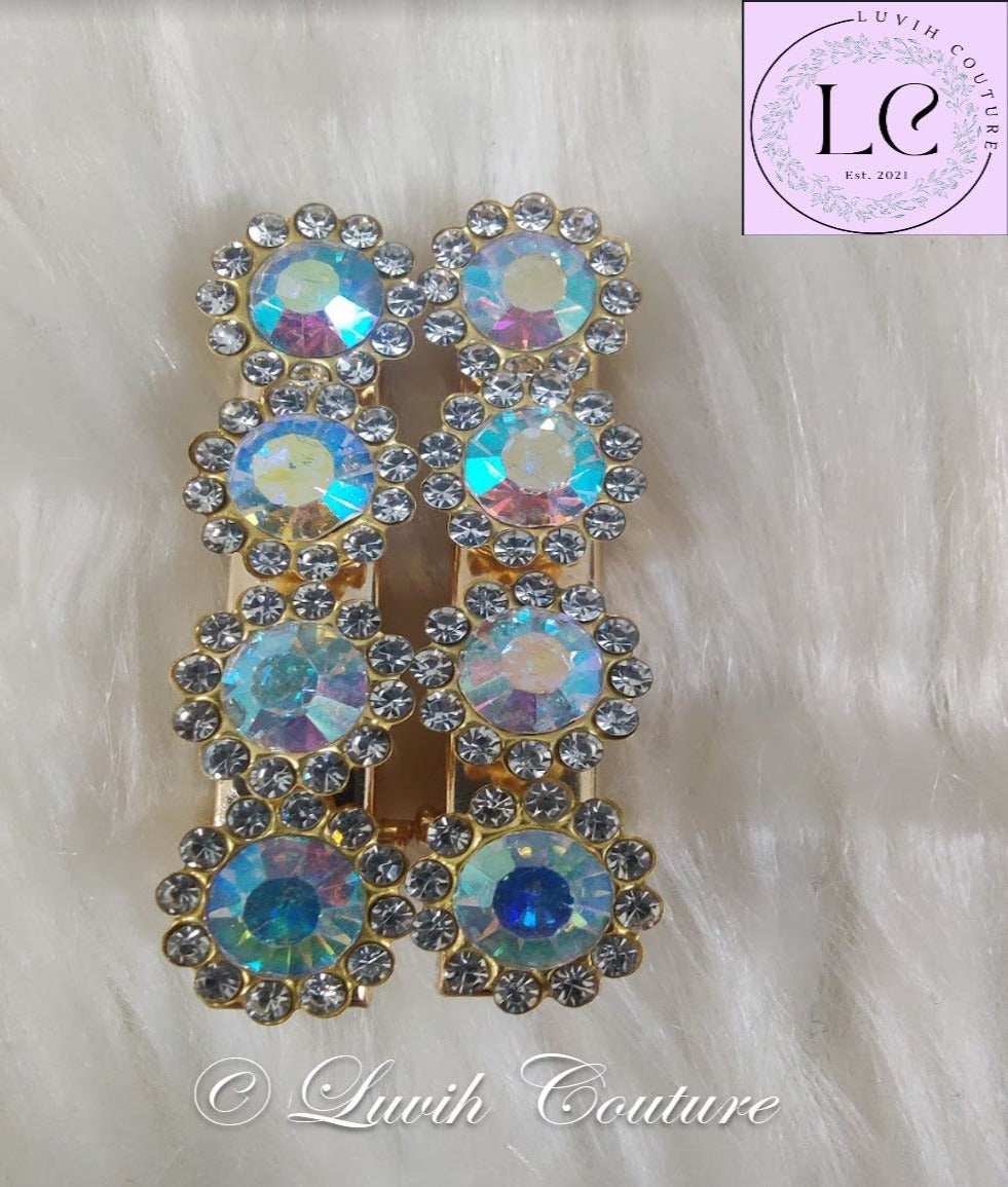Multi Color Flower Hair Clips Luvih Couture
