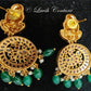 Nakshi Lakshmi and Peacock Earrings Back side for women, Luvih Couture