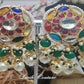 Pachi kundan navaratan earrings, Luvih Couture