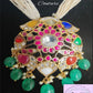 Navaratan Locket with sugar beads mala or necklace, Luvih Couture