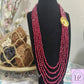 Navaratan Necklace Back Side, Beads Mala , Red Color, Imitation Jewelry, Imitation Necklace, Luvih Couture