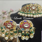 Pachi kundan Grand navaratan choker / necklace set with earrings, Luvih Couture