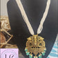 Navaratan Necklace back side with sugar beads mala or necklace, Luvih Couture