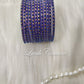 Navy Blue Glass Bangles Velvet 