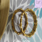 Openable Bracelet Nakshi work bangle Lakshmi and Peacock Side view Luvih Couture