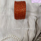 Orange Oval Dot & Sparkle Glass Bangles for Girls , Teens, Women