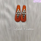 Orange Rhombus Silk Thread Hair Clips  for kids, Girls, Teens, Women, Luvih Couture