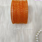 Orange Glass Bangles Velvet for women