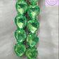 Parrot Green Heart hair clips, Luvih Couture