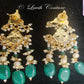 Pachi Kundan Earrings Back side for women, Luvih Couture