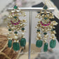 Pachi Kundan Floral earrings for Women, Luvih Couture