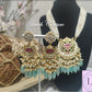 Pachi Kundan Lotus Earrings, Luvih Couture