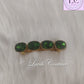 Parrot Green Oval Crystal Hair Clips For Women, Luvih Couture