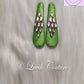 Parrot Green Rhombus Silk Thread Hair Clips  for kids, Girls, Teens, Women, Luvih Couture