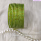 Parrot Green Glass Bangles Restocked Rund Dots & Sparkles for girls, Teens and Women