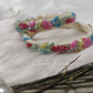 Pastel Yellow Floral Maggam Bangles/ Raw silk Bangles for women 2.6-Luvih Couture