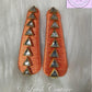 Peach Silk Thread Hair Clips Triangle Design for  kids, Luvih Couture