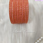 Peach Glass Bangles Velvet for women