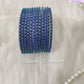 Peacock Blue Bangles Velvet for women