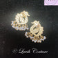 Jadau Kundan Peacock Earrings Back side for girls, teens, women