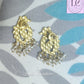 Jadau Kundan Peacock Earrings Back side Closeup  for girls, teens, women