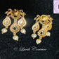 Peacock Earrings Green Back Side For kids or Women-Luvih Couture