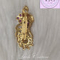 Peacock Floral Saree Pin or Brocches Vintage Pin Back side, Luvih Couture