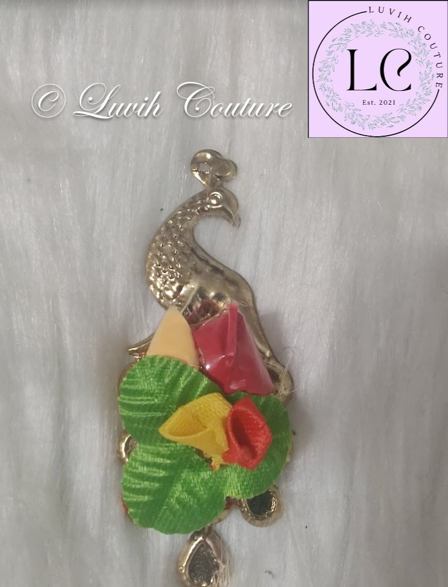 Peacock Haldi Kumkum/ Pasupu Kumkum Single, Luvih Couture