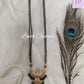 Dual Peacock Mangalsutra or Black Beads Imitation Necklace for Women, Luvih Couture