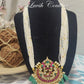 Pachi Kundan Peacock Necklace or Long Haram with 14 Strands Each side with stones and Pearls/ Jewelry/Necklaces/ Luvih Couture, Luvih Couture