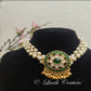 Polki Green Necklace, Imitation Jewelry, Imitation Necklace, Pearls Necklace for women , Luvih Couture