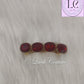 Red Oval Crystal Hair Clips For Women, Luvih Couture