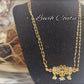 CZ ruby Black beads/ Managalsutra back side, Luvih Couture