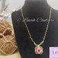 Cz Ruby Mangala sutra Or Black Beads, Luvih Couture