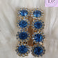 Sapphire Color Flower Hair Clips Luvih Couture