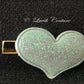 Heart Hair Clips Sea Blue Color, Luvih Couture